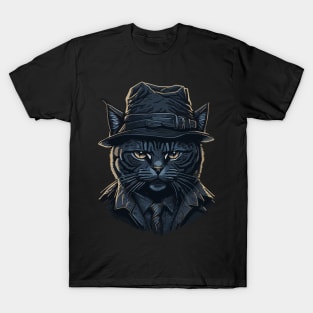 Gansgta mafia cat art T-Shirt